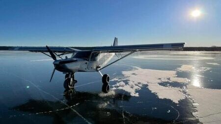 Zenair CH701 på hjul (vintertid)